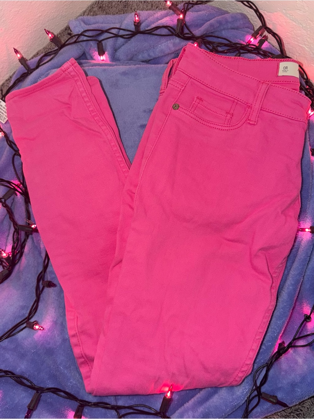 Abercrombie & Fitch Hot Pink Skinny Jeans